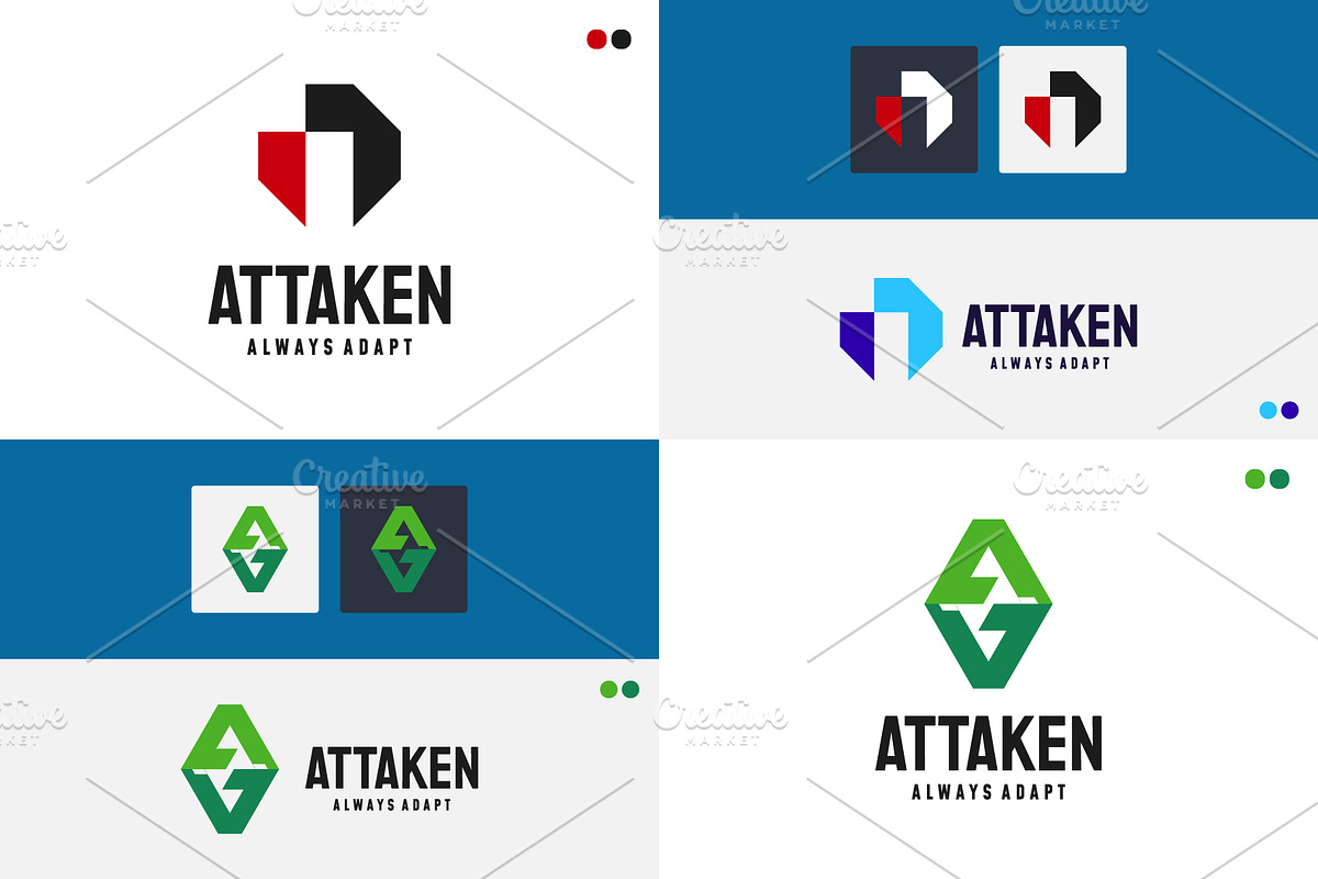 Set of Letter A initial logo designs, a Branding & Logo Template by Lucky Creative (Photo 5 of 5)
