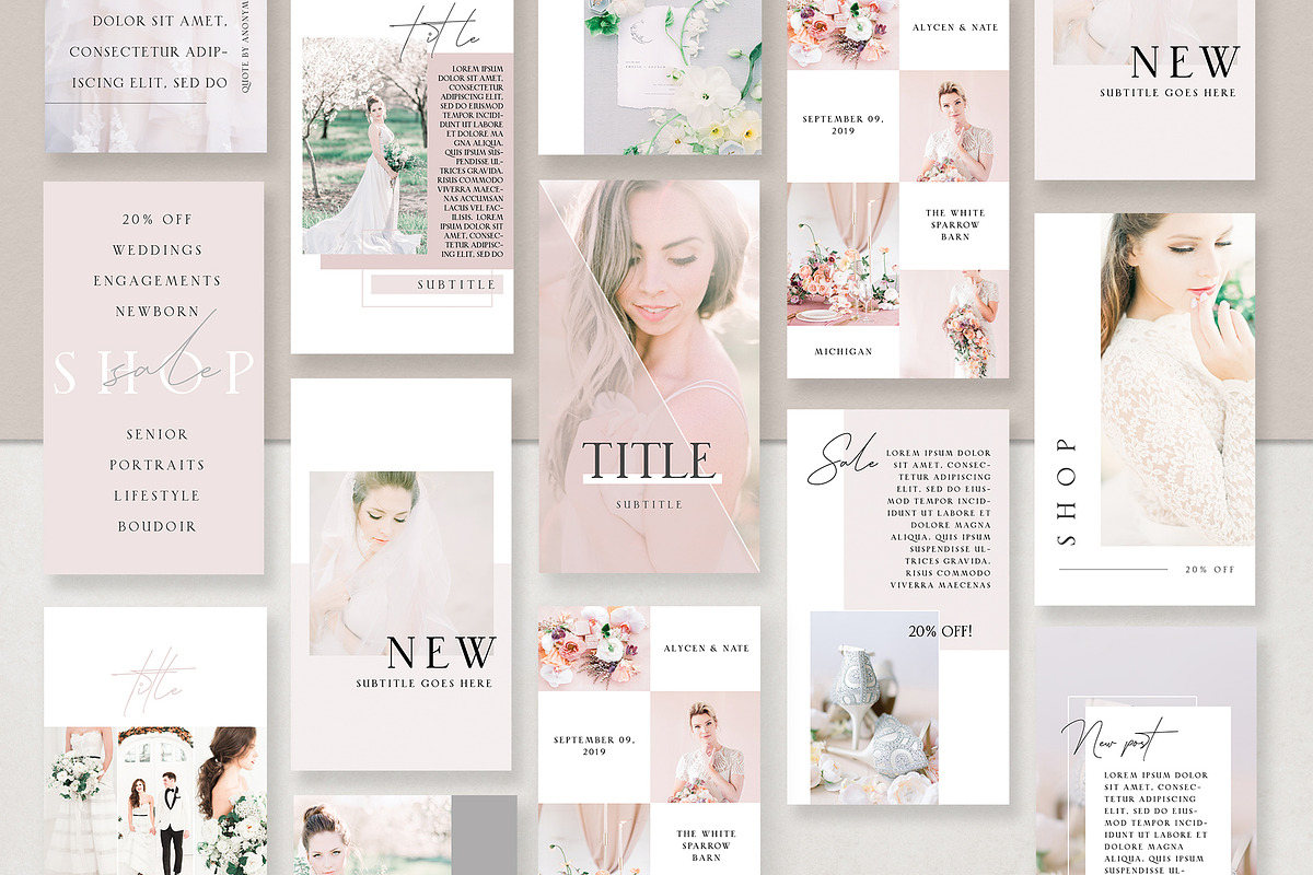 18 Instagram Templates for Creatives, a Social Media Template by CreativeMavenCo. (Photo 6 of 8)