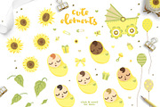 Yellow Sunflower Baby Shower, an Illustration by Euonia Meraki (Thumbnail 2 of 8)