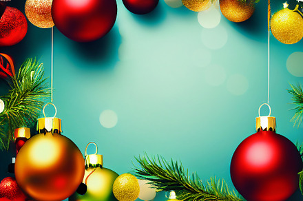 Winter holiday celebration festive decoration illustration, a Background Photo by Grafvision photography