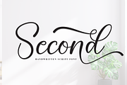 Second | Script Font, a Handwritten Font by Scratchones (Thumbnail 1 of 9)