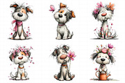 Whimsical Spring Dogs Clipart, an Illustration by Daily.Designs (Thumbnail 3 of 7)