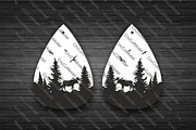 Mountain landscape Svg Earrings, a Graphic by CncCutModel (Thumbnail 2 of 4)