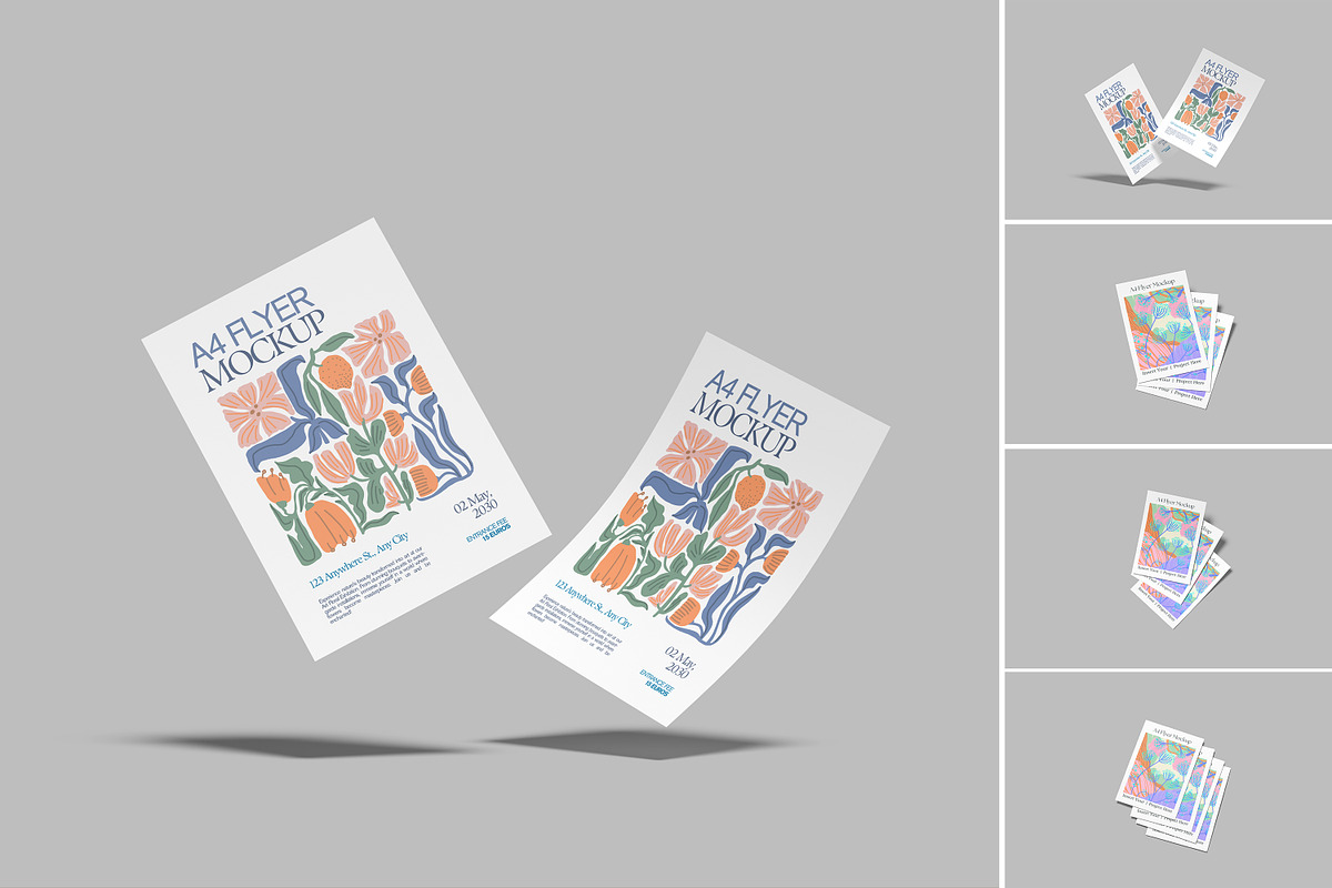 A4 Flyer Mockup, an Advertising Mockup by rizalamora (Photo 1 of 13)