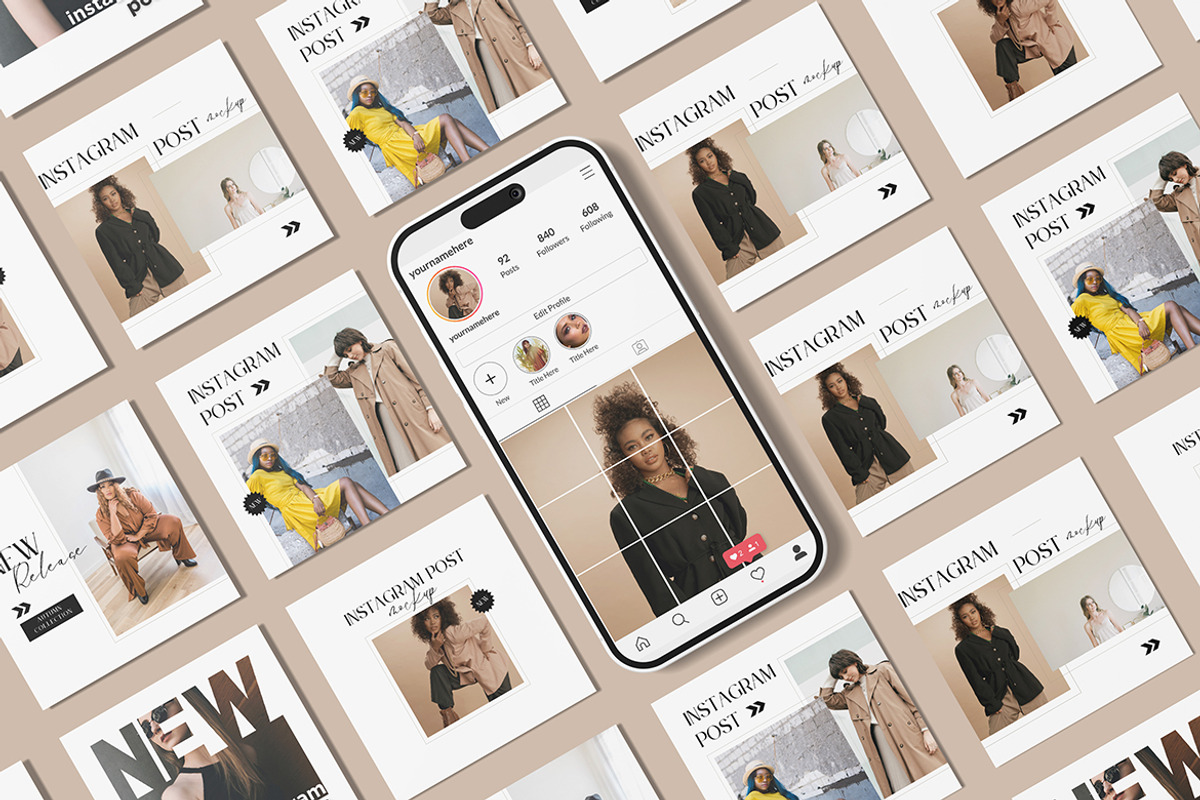 Instagram Post Mockup, a Mockup by DxSLEX (Photo 2 of 5)