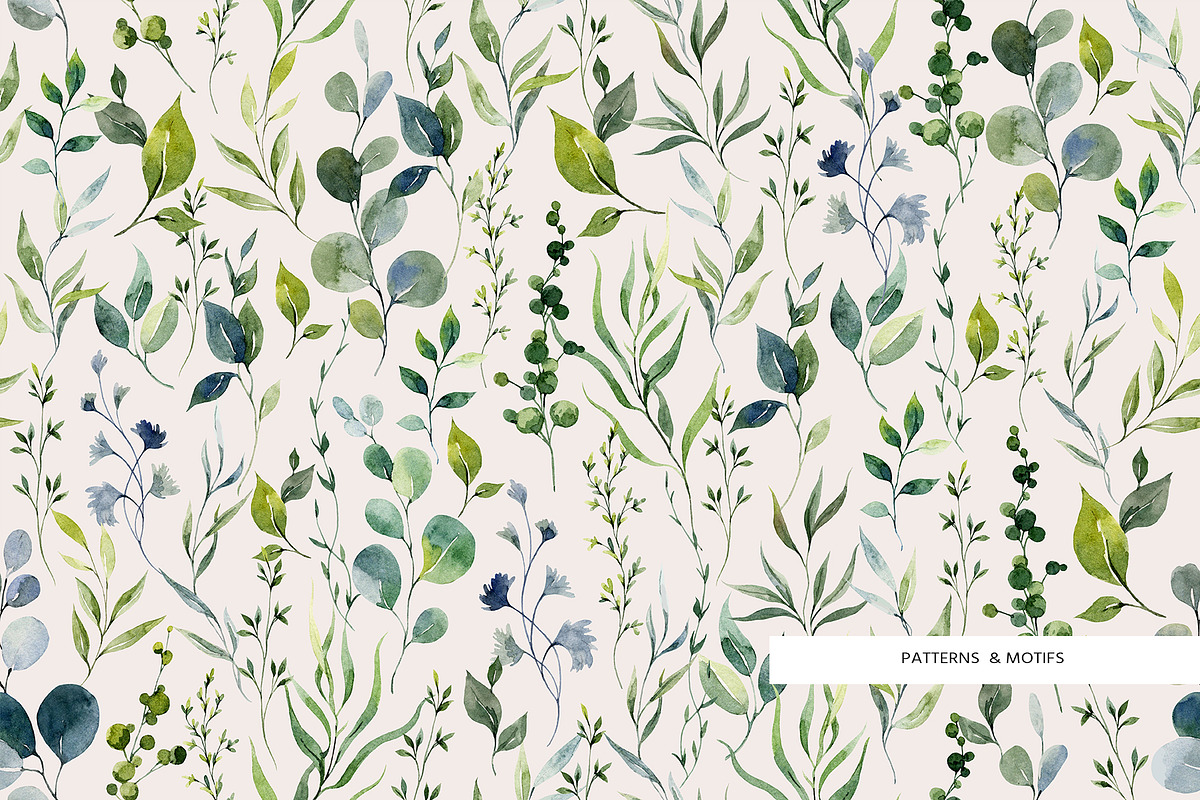 Eucalyptus. Watercolor collection., a Pattern Graphic by HannaStudio (Photo 7 of 9)