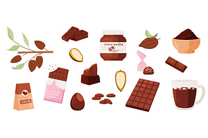 Cocoa products. Choco paste, a Graphic by Valerie Bodnar