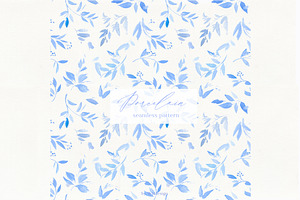 Porcelain Cobalt Blue Floral Clipart