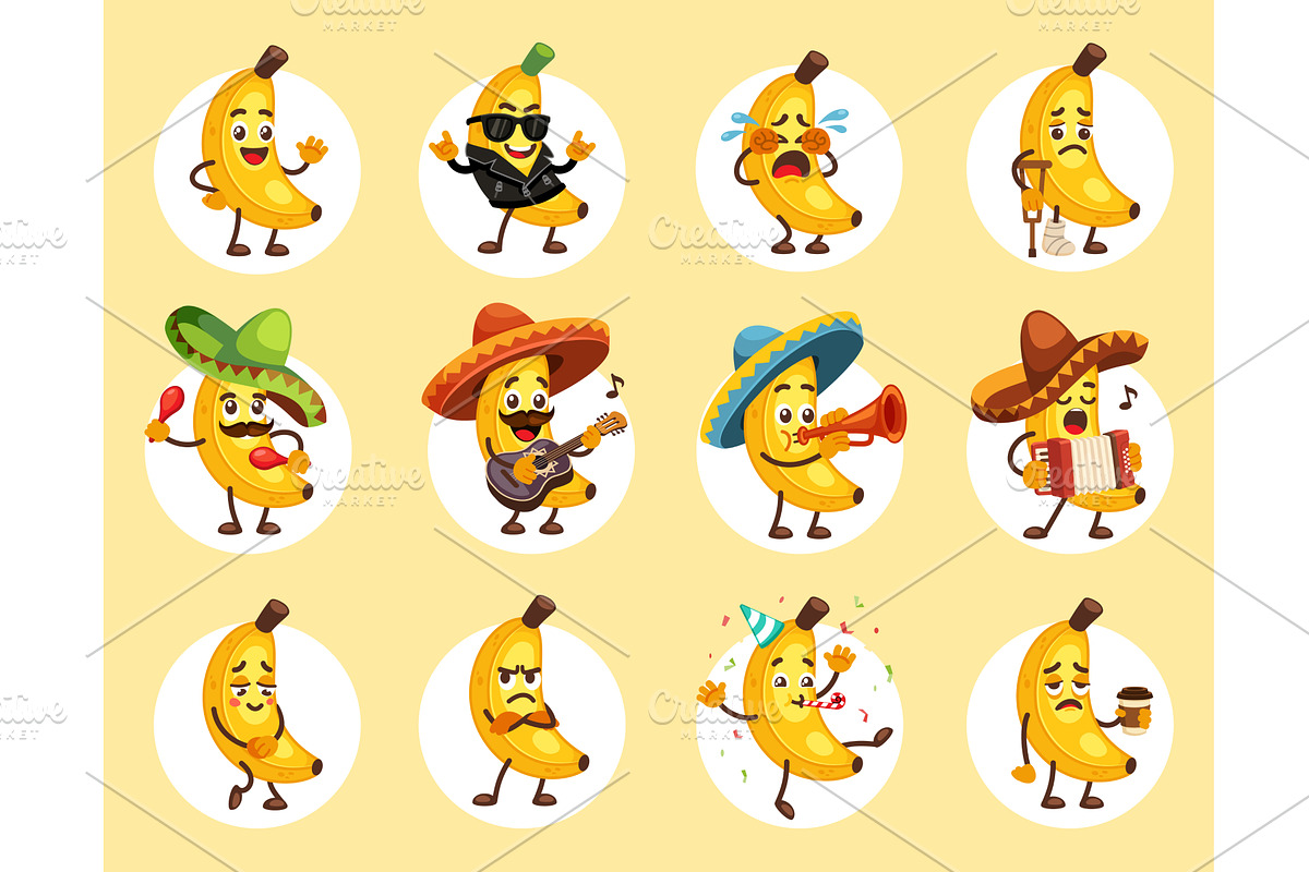 banana characters. banana characters, a Sport Illustration by Multigon