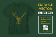 Buck Off Wild Deer, an Animal Illustration by Mangustudio (Thumbnail 3 of 3)