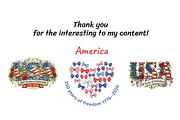 USA 250 Anniversary Clipart, a Seasonal Illustration by InkyQueenArt (Thumbnail 5 of 6)