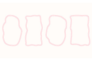Wavy Hand Drawn Frame Set, an Illustration by Gentle Studio