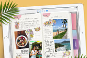 Tropical vacation Travel sticker set, an Illustration by Kate Snitser (Thumbnail 4 of 4)