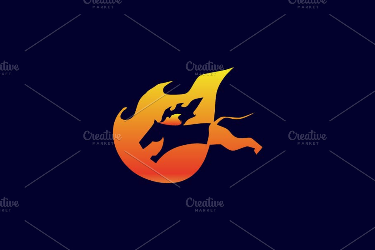 Horse Fire Logo, a Branding & Logo Template by Akdesain