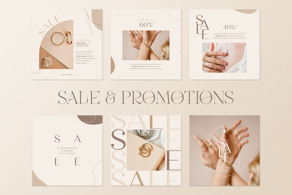 Jewelry Instagram Templates | CANVA, a Social Media Template by Wildnun Studio (Photo 10 of 26)
