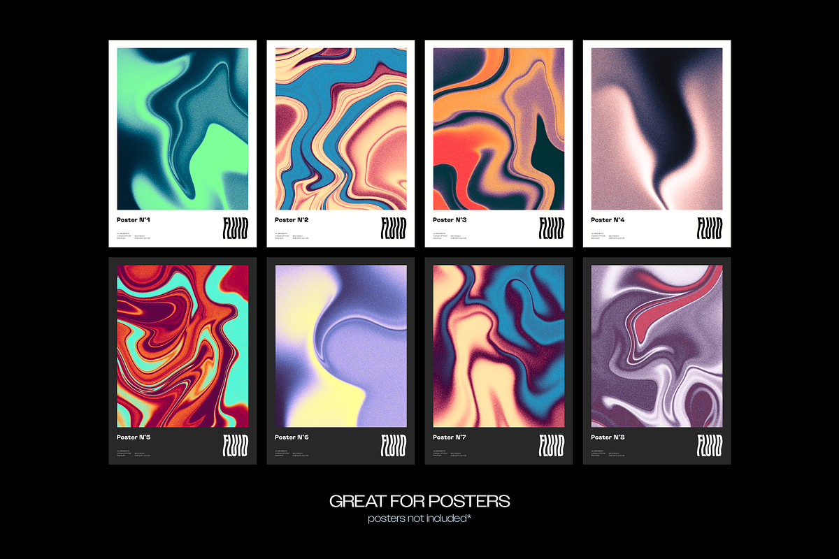 Fluid 4 Retro-Futuristic Backgrounds, a Background Graphic by Katedsgn (Photo 3 of 13)