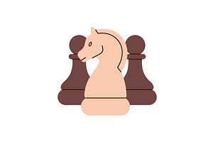 Elegant chess illustration with a, an Illustration by GraphiShop