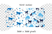 Christmas horse pattern svg, a Pattern Graphic by Lucyinyourheart (Thumbnail 3 of 10)