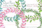 Printable Watercolor Foliage Wreaths, an Illustration by Digital Paperie (Thumbnail 2 of 2)