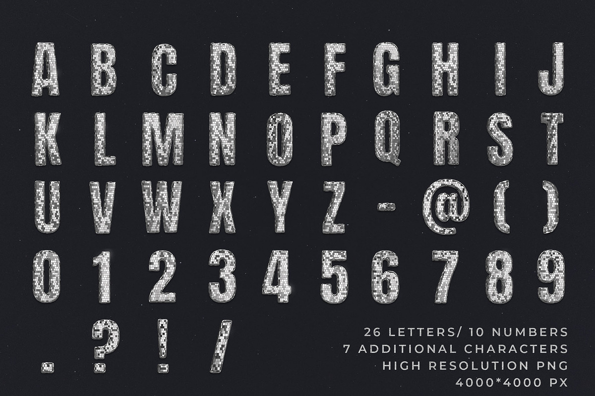 Disco Ball 3D Lettering Pack, an Object Graphic by DesignerCandies
