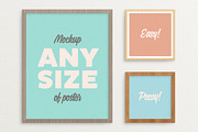 Poster Frame Mockup – fits ALL sizes, a Print Template by w/studio (Thumbnail 1 of 5)