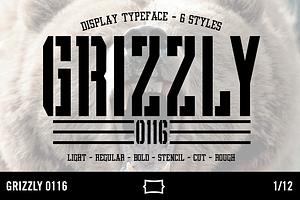 Grizzly 0116 Display Typeface