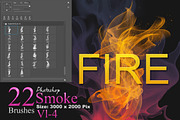 Fire and Smoke Photoshop Brushes