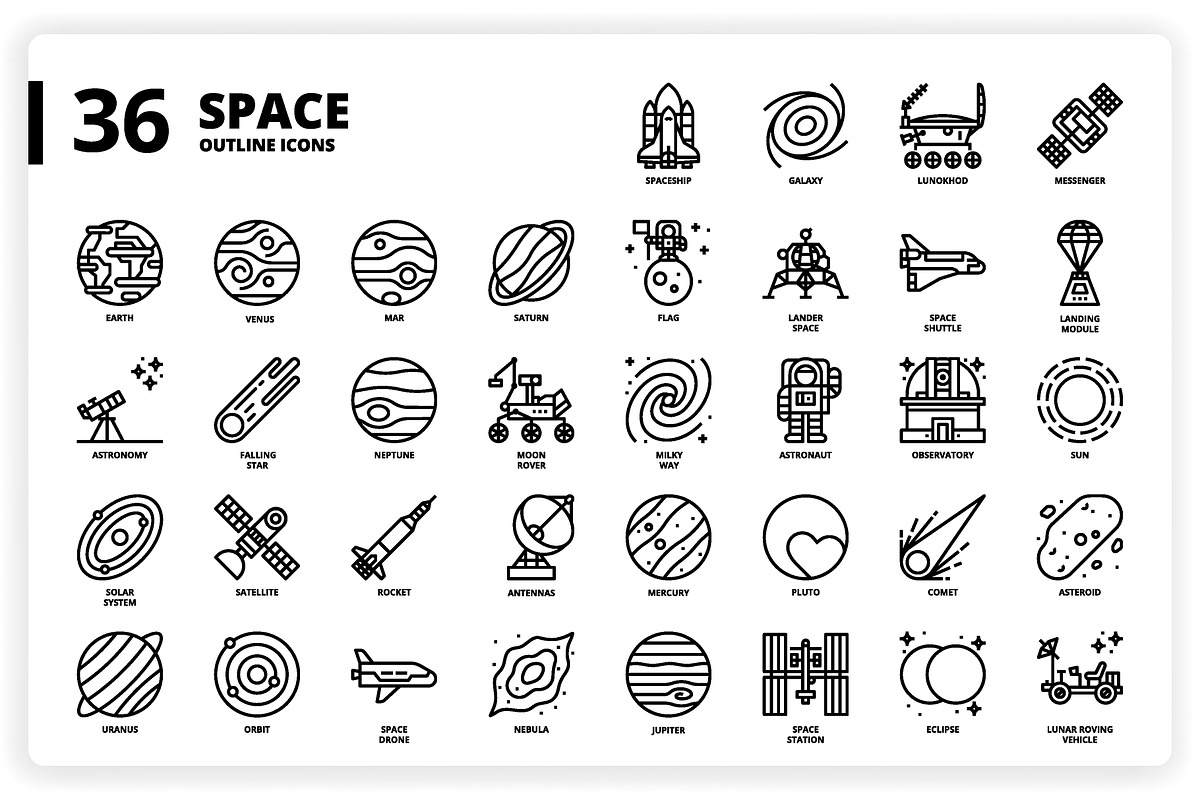 3,600 Icons x3 Styles, an Outline Icon by monkik (Photo 263 of 299)