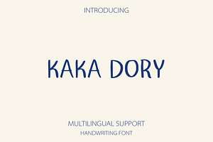 Kaka Dory A Handwriting Font