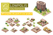 Isometric city map elements, an Object Graphic by tele52 (Thumbnail 1 of 72)