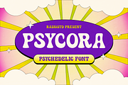 Psycora Psychedelic Font, a Sans Serif Font by Rasio Studio (Thumbnail 1 of 8)