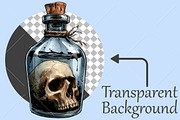Whimsical Halloween Poison Potion, a Seasonal Illustration by Canvas Craft (Thumbnail 2 of 10)