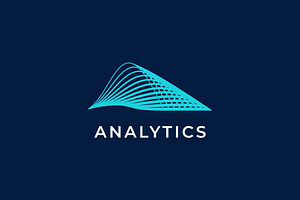 wave analytics spectrum logo design
