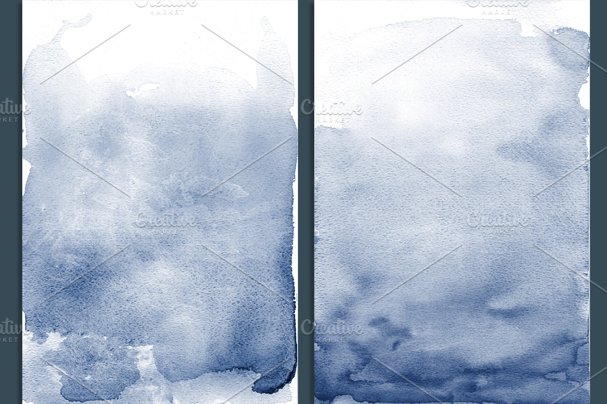 Navy Ombre Watercolor Backgrounds, a Texture Graphic by M. by mprintly (Photo 4 of 6)