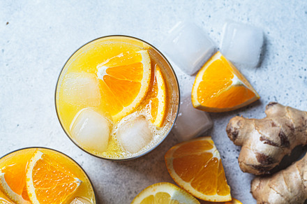 Orange lemon juice with ginger, a Health & Medical Photo by vaaseenaa