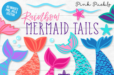 Mermaid Tail Clipart and Vectors