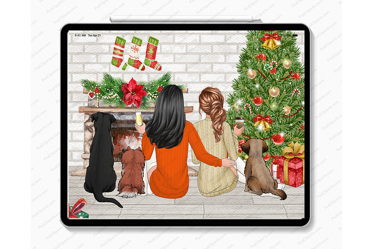 Christmas soul sister Clipart PNG, a Person Illustration by Podcliparts (Photo 7 of 7)