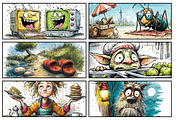 Whimsical Cartoon Characters for Kid, an Illustration by PrintHaven Designs (Thumbnail 6 of 7)