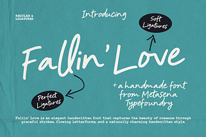 Fallin’ Love, a Handwritten Font by Metasena Typefoundry