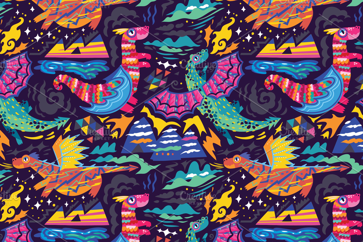 30 Fantasy Seamless Patterns, a Pattern Graphic by PenguinHouse (Photo 24 of 24)