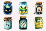 Halloween Mason Jar Clipart, an Illustration by Dream Creation (Thumbnail 3 of 7)