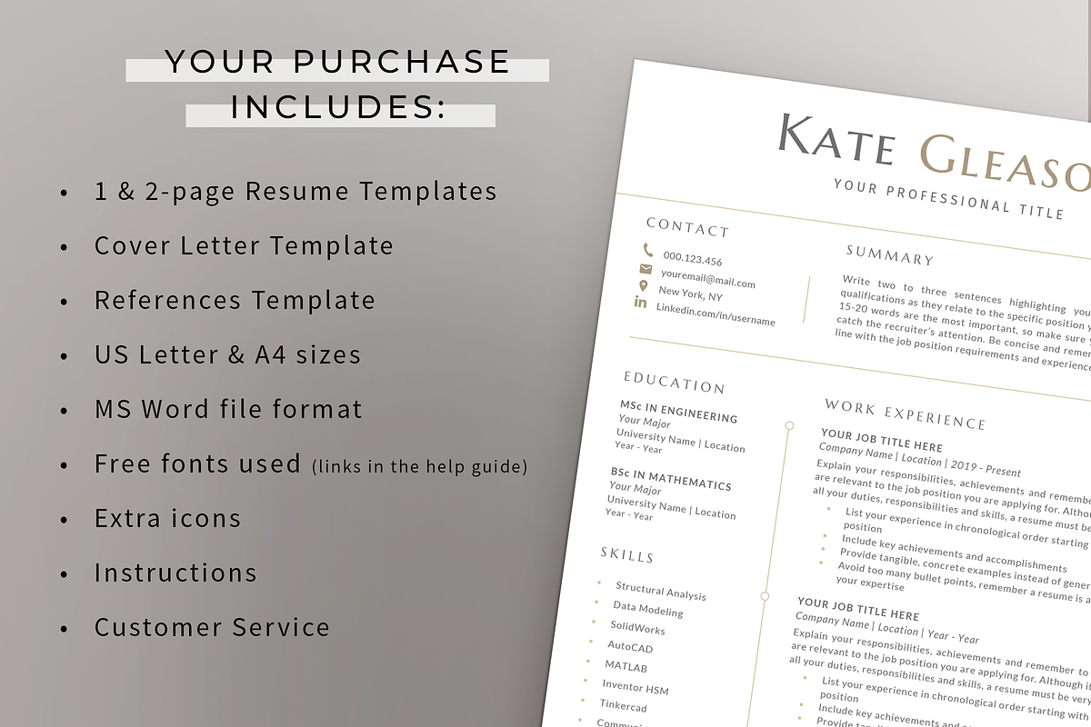 Engineer Resume & Cover Letter -Word, a Resume Template by Resume Bureau (Photo 5 of 5)