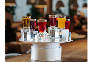 Different bitters and liqueurs, a Food & Drink Photo by Fascinadora