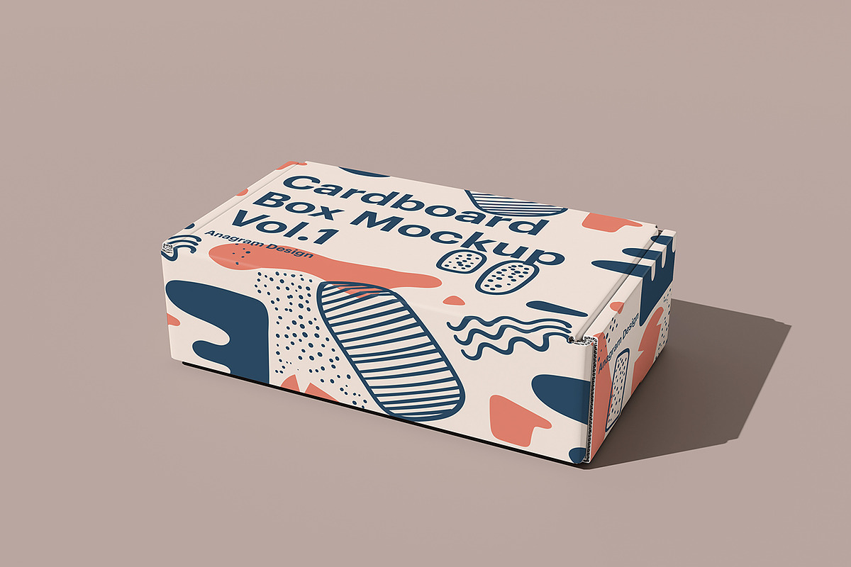 Cardboard Box Mockup, a Packaging Mockup by AnagramDesign (Photo 4 of 6)