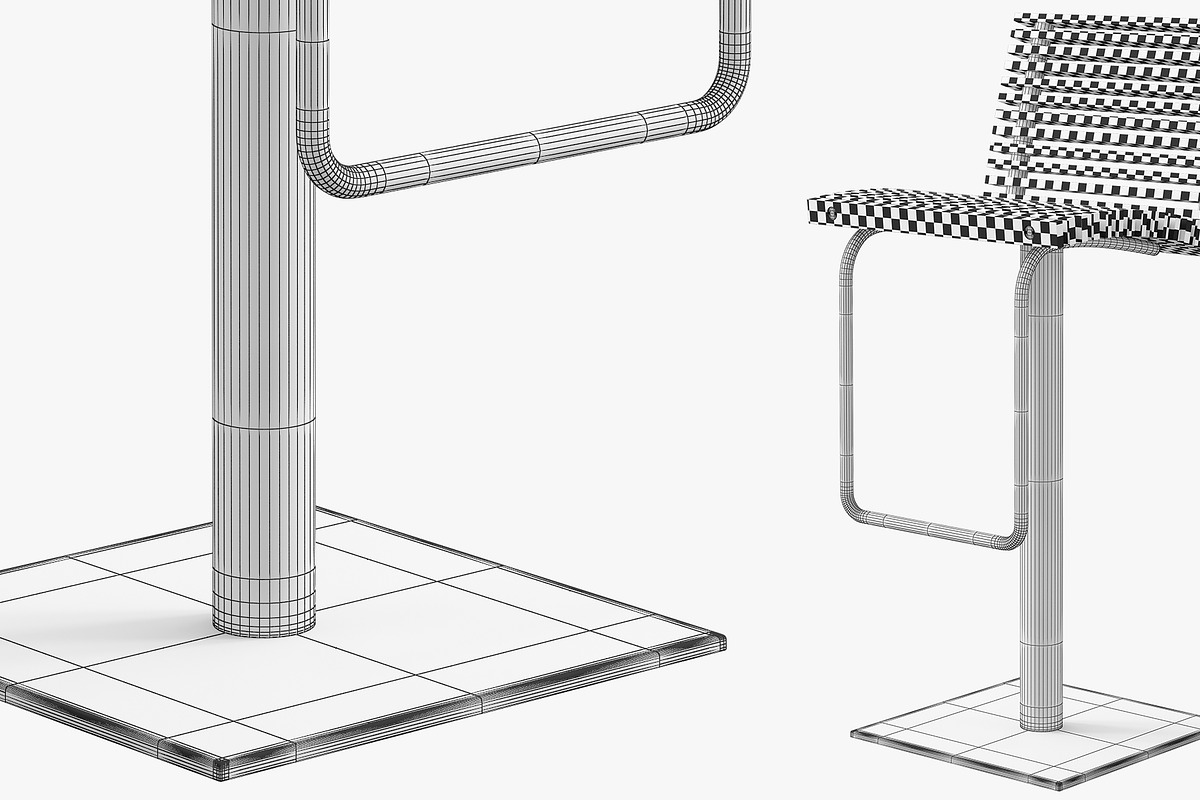 Beltempo Tropical twist bar stool, a Furniture 3D Model by 3dmitruk (Photo 9 of 9)