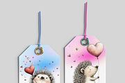 Valentine's Day Hedgehog Clipart, a Graphic by one-touch (Thumbnail 5 of 7)