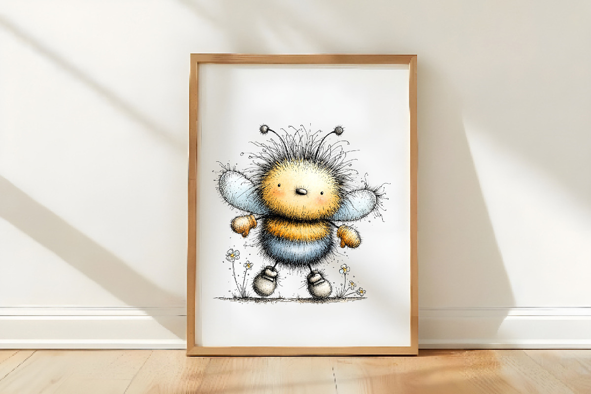 Whimsical Summer bee Bundle, an Illustration by Designworld (Photo 2 of 6)