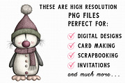 Winter Holiday Penguin Clipart, an Illustration by Libby Wishes (Thumbnail 6 of 7)