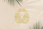 feminine hair elegant minimal logo, a Branding & Logo Template by Mariyana (Thumbnail 1 of 3)