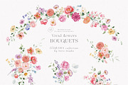 Florama Watercolor Floral Summer Set, a Decorative Illustration by Veris Studio (Thumbnail 8 of 23)
